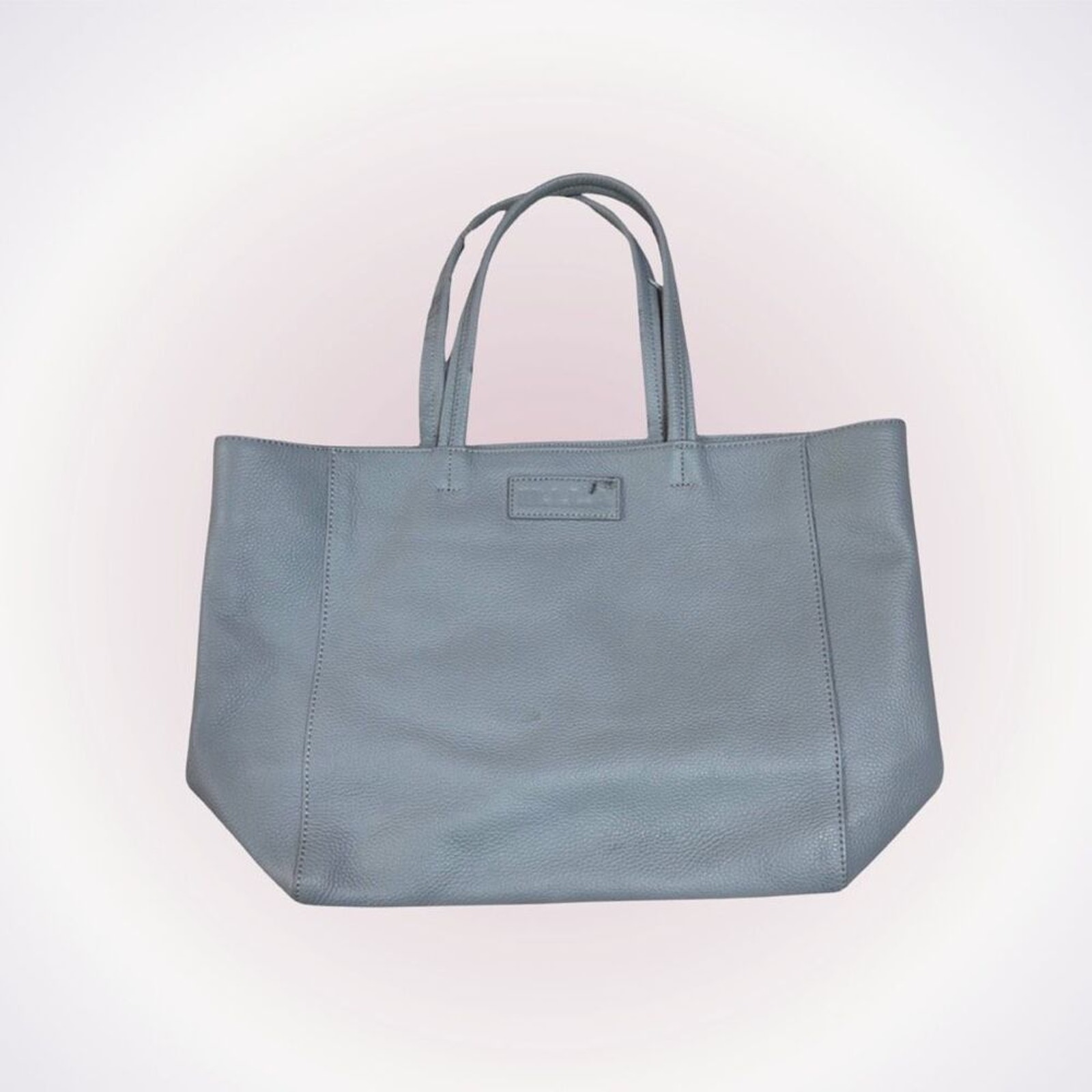 M.I.L.A. Shark Gray Leather Shoulder Tote | Sz OS