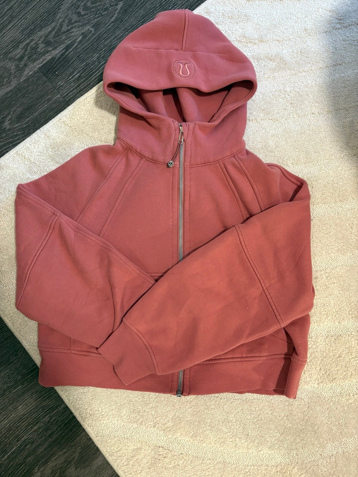Lululemon full zip scuba in dusty rose
