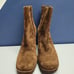 Jeffrey Campbell Heeled Ankle Suede Boots Womens Size 7 Brown Round Toe Side Zip