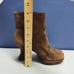Jeffrey Campbell Heeled Ankle Suede Boots Womens Size 7 Brown Round Toe Side Zip
