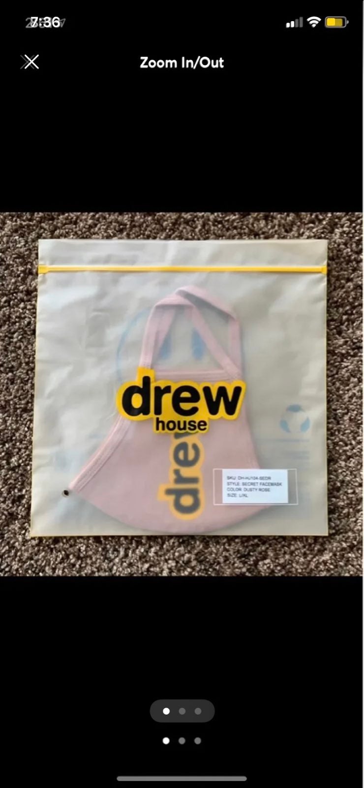 NEW Drew House Justin Bieber mask