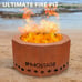 Outdoor Fire Pit - 24 Smokeless Wood Pellet Fire Pits Large for 4-6 People