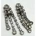 Vintage glass rhinestone tassel earrings