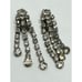 Vintage glass rhinestone tassel earrings