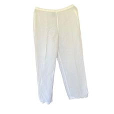 Eileen fisher white linen pants size M