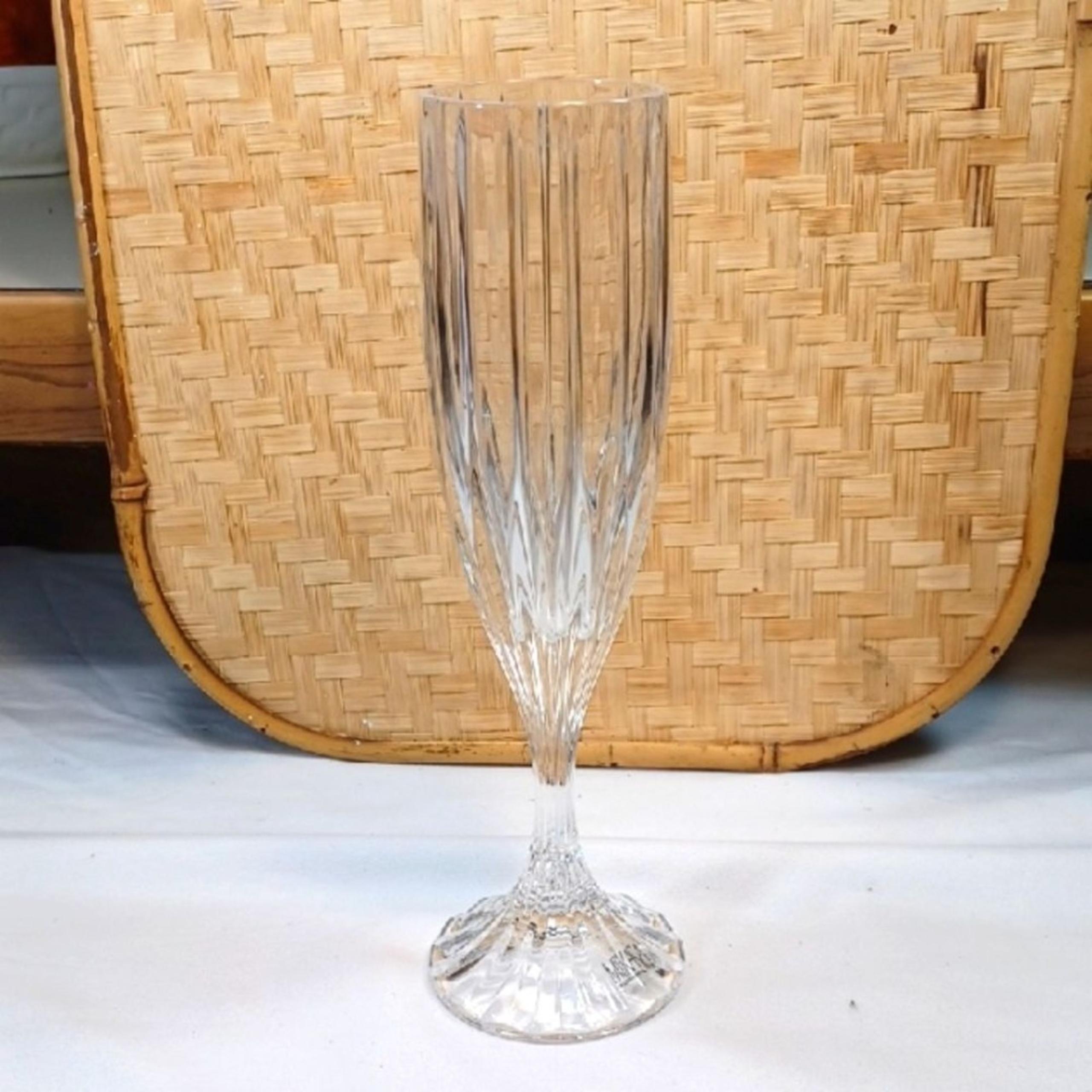 Mikasa  Berkley Part Lane Vintage  Clear Crystal Champagne Flute Glass 8.5 T