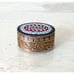 Vintage Micro Mosaic Pill Box Italy Oval Engraved Brass Sides Great Detail
