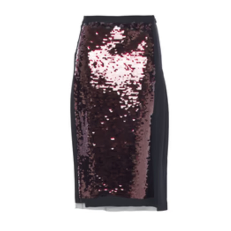 Mcq Alexander McQueen Wrap effect sequined tulle Burgundy size 2