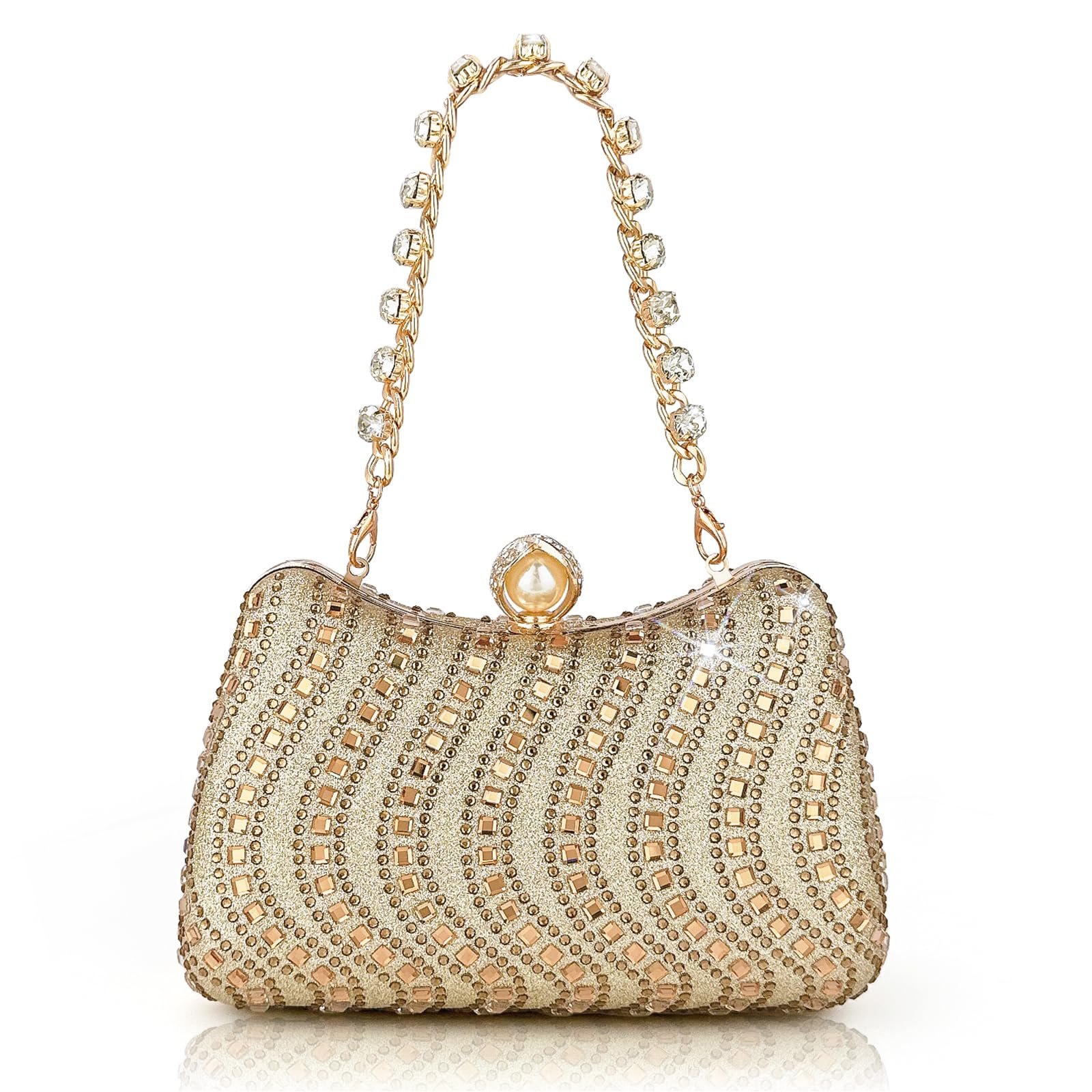 Luxury Diamond Evening Bag - Customizable Crossbody Clutch