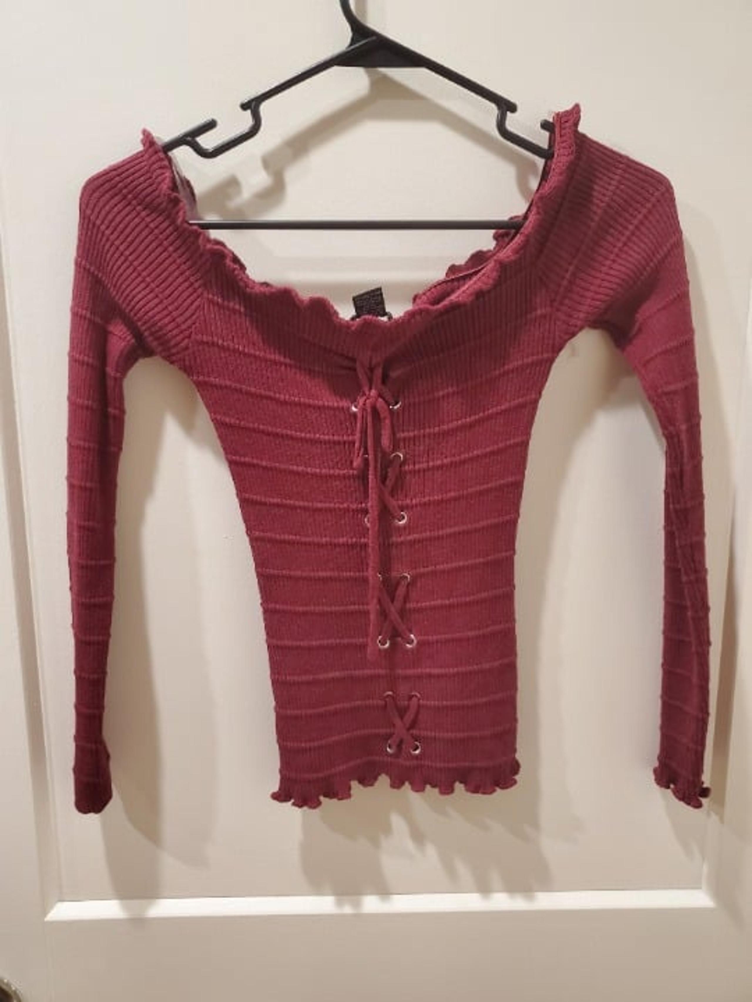 rue21 Ribbed Knit Off Shoulder Top