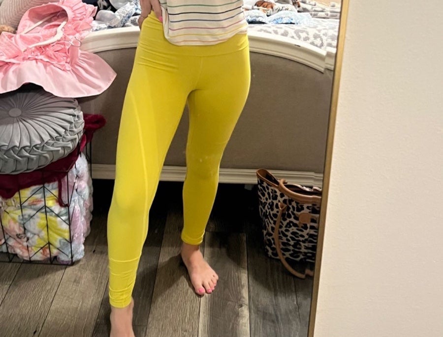 Yellow lululemon 28’’ align leggings size 5