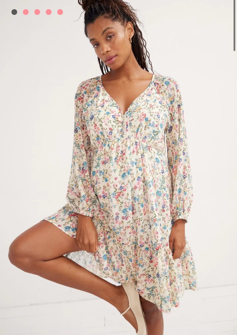 Hatch maternity Kelsey floral mini dress 4 xl