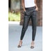 Spanx Noir Faux Leather Like Black Pull On Joggers Stretchy Waist Size Small