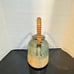 Vintage Studio Pottery Stoneware Teapot Green Beige Signed S Lopez