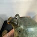 Vintage Studio Pottery Stoneware Teapot Green Beige Signed S Lopez