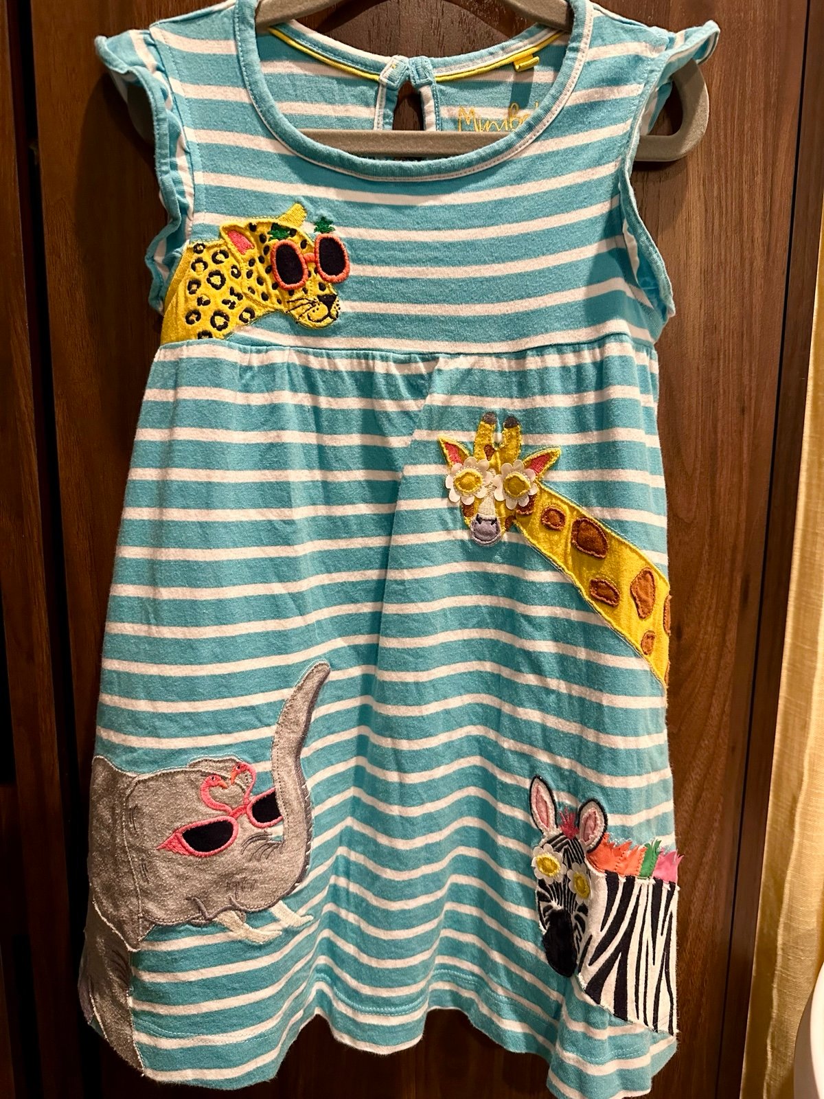 Mini Boden Animal Sunglasses Appliqué Swing Dress
