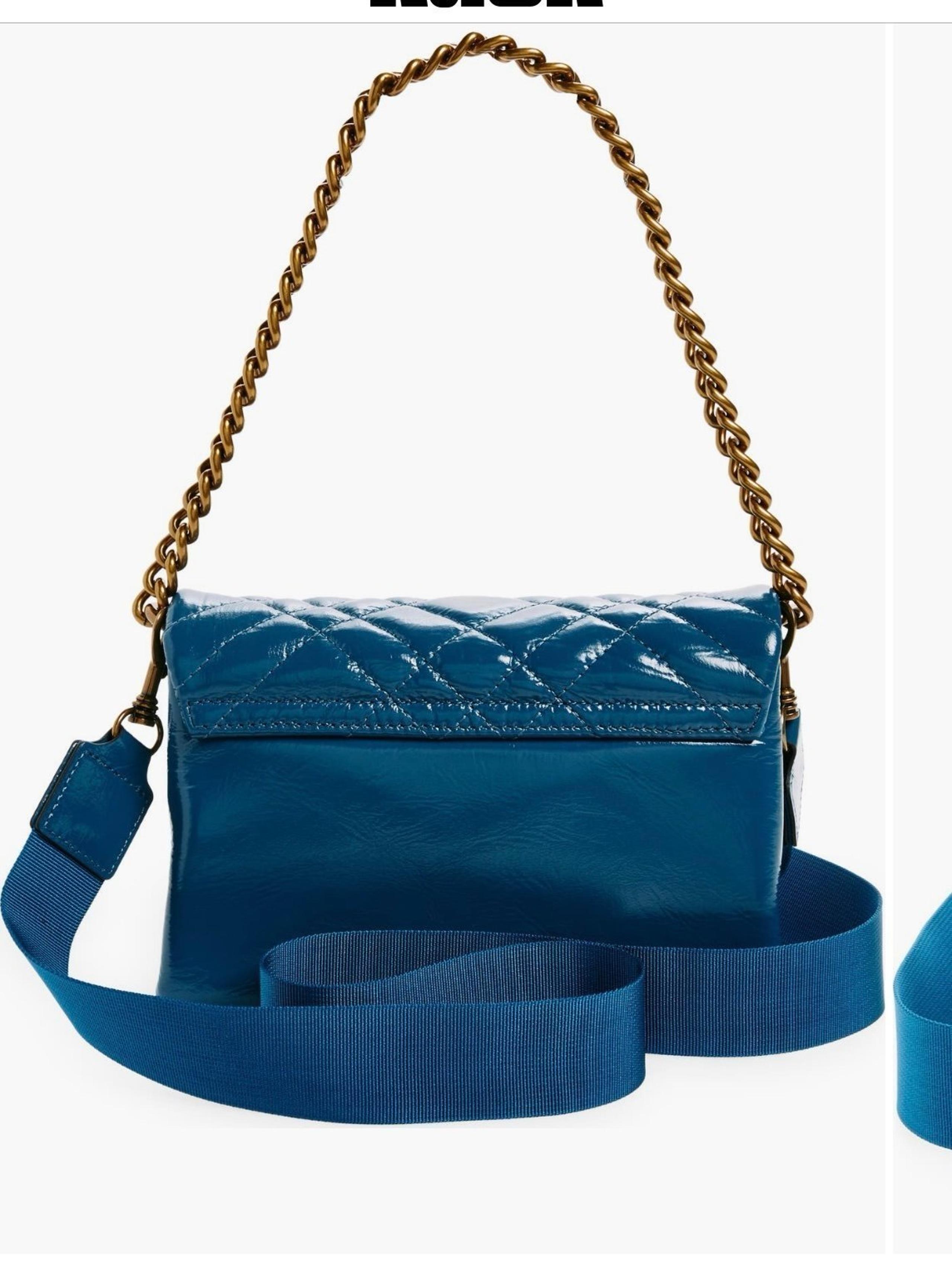 Kurt Geiger Turquoise Aqua Brixton Quilted Shoulder Bag. NWT.