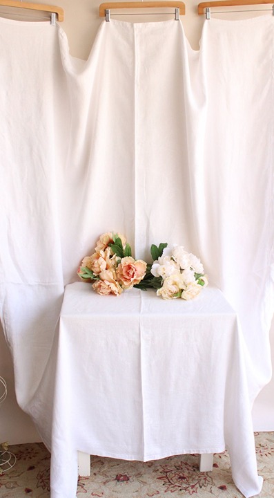 Vintage 1950s 1960s Tablecloth, Large, White Leaf Cotton Damask Rectangular