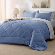 Bedsure Twin Comforter Set - 5 Pieces Reversible Dark Olive Green Bedding, Twin