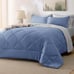Bedsure Twin Comforter Set - 5 Pieces Reversible Dark Olive Green Bedding, Twin