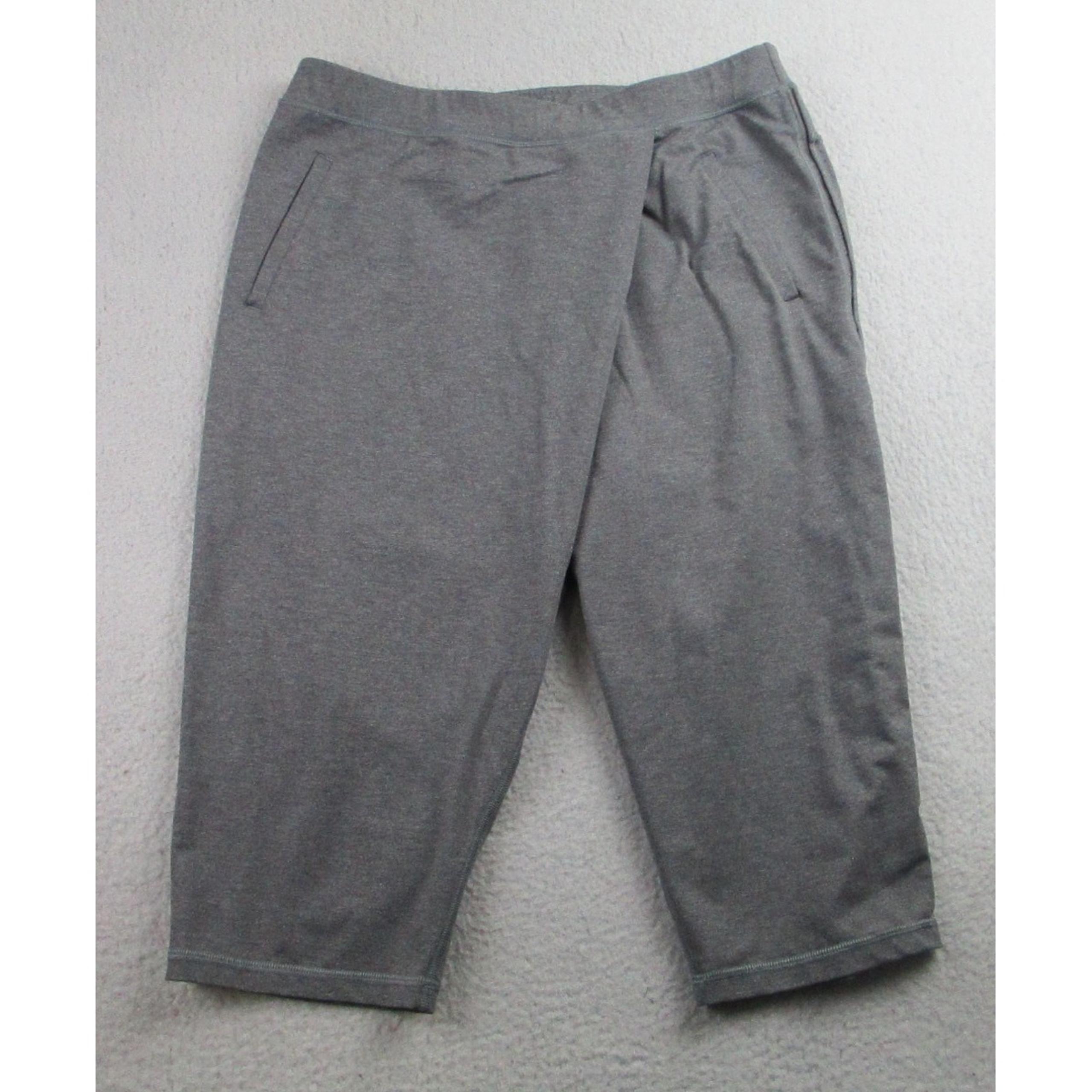 Lululemon Cropped Capri Leggings Womens Size 8 Grey Running Pants Active Stretch