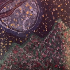 Lights in the Sky acrylic painting