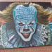 OOAK hand painted canvas IT Pennywise clown portrait