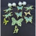 Stunning Heavy Glitter Christmas Ornament Lot Dragonflies & Butterflies -CH1