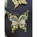 Stunning Heavy Glitter Christmas Ornament Lot Dragonflies & Butterflies -CH1