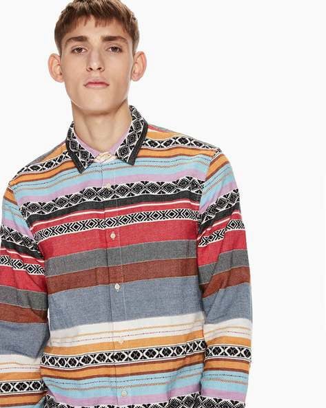 Scotch & Soda Special Delivery Button Up Men’s XXL Chambray Aztec Long Sleeve