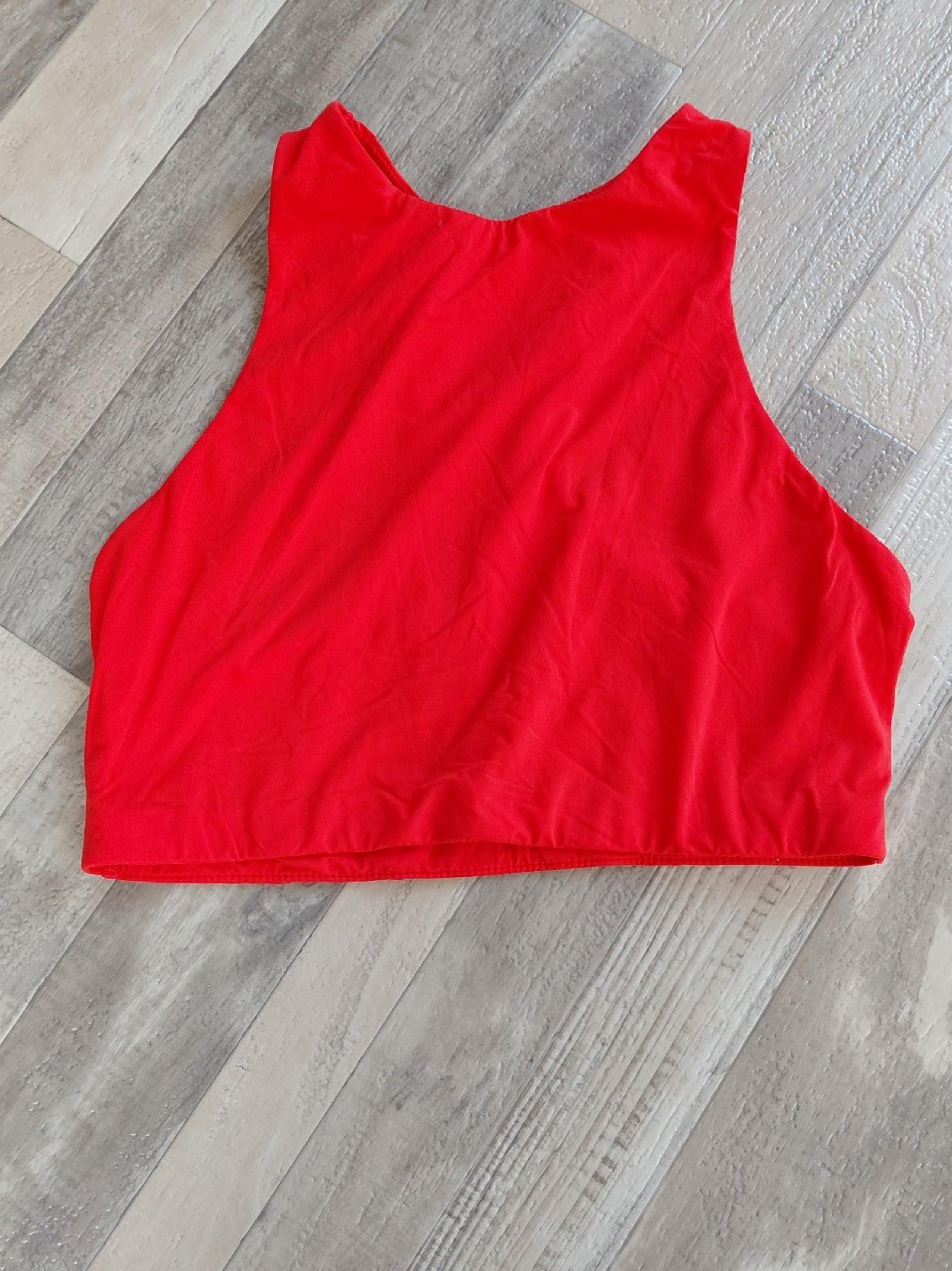 Skims Kim Kardashian red high neck Fits everybody bralette medium