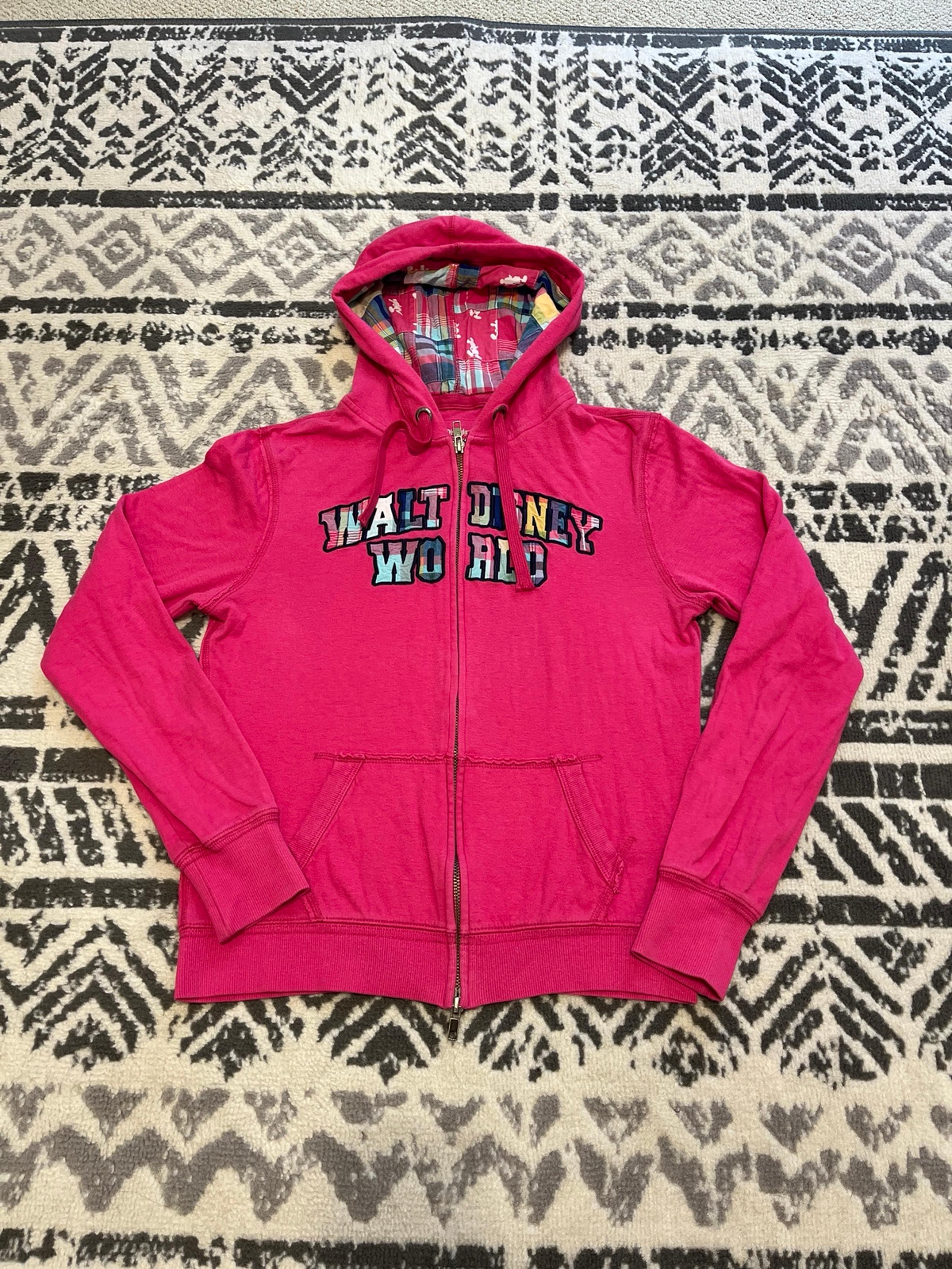 Walt Disney World Pink Zippered Hoodie Women’s Size M