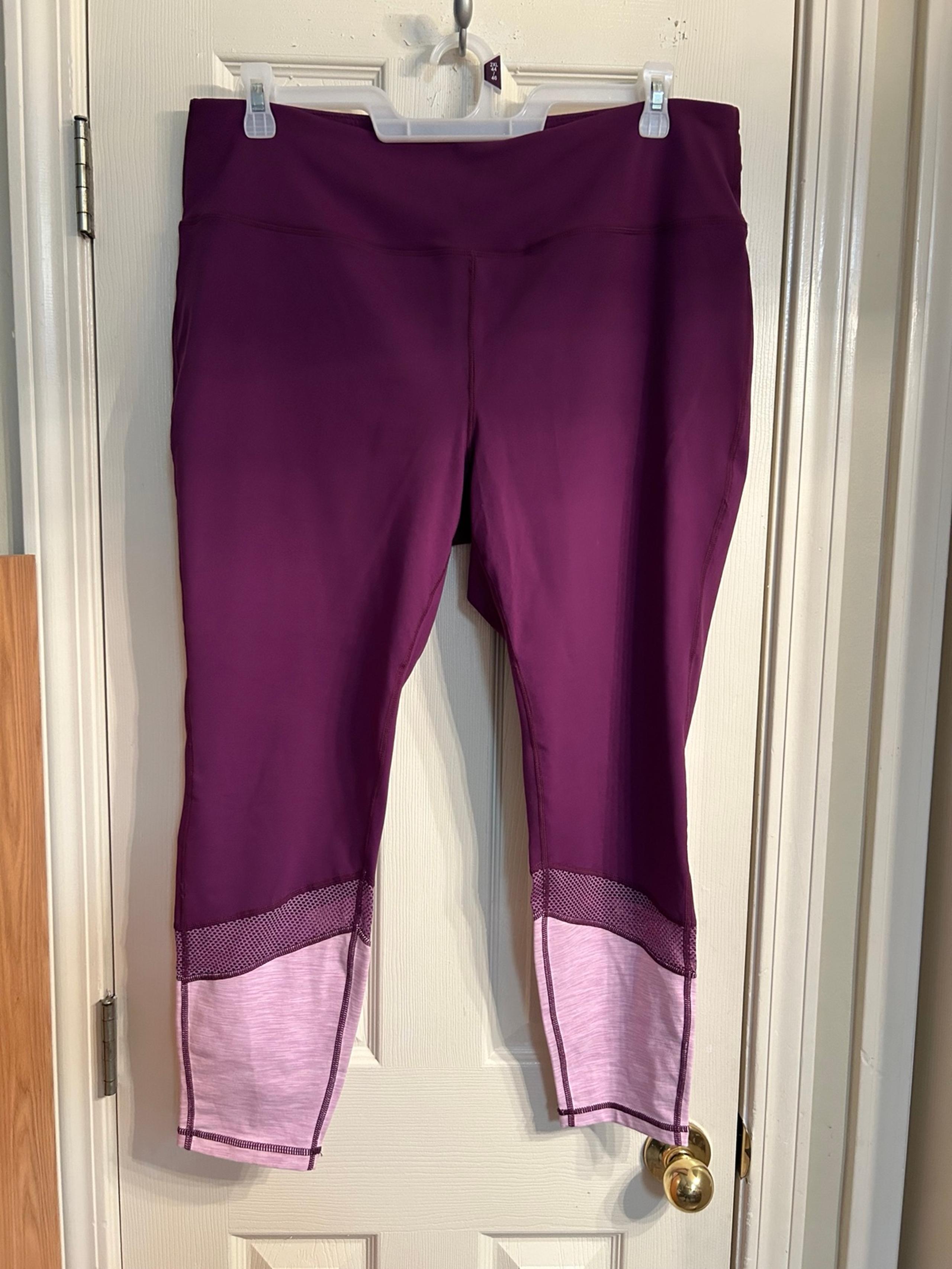 Torrid Active Womens Purple Mesh Legging Size 3X Nylon Blend