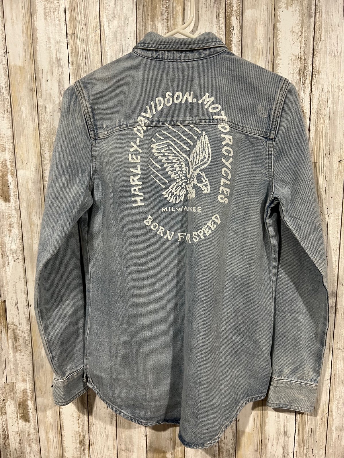 Harley-Davidson Born for Speed Denim Jacket Garage Xs