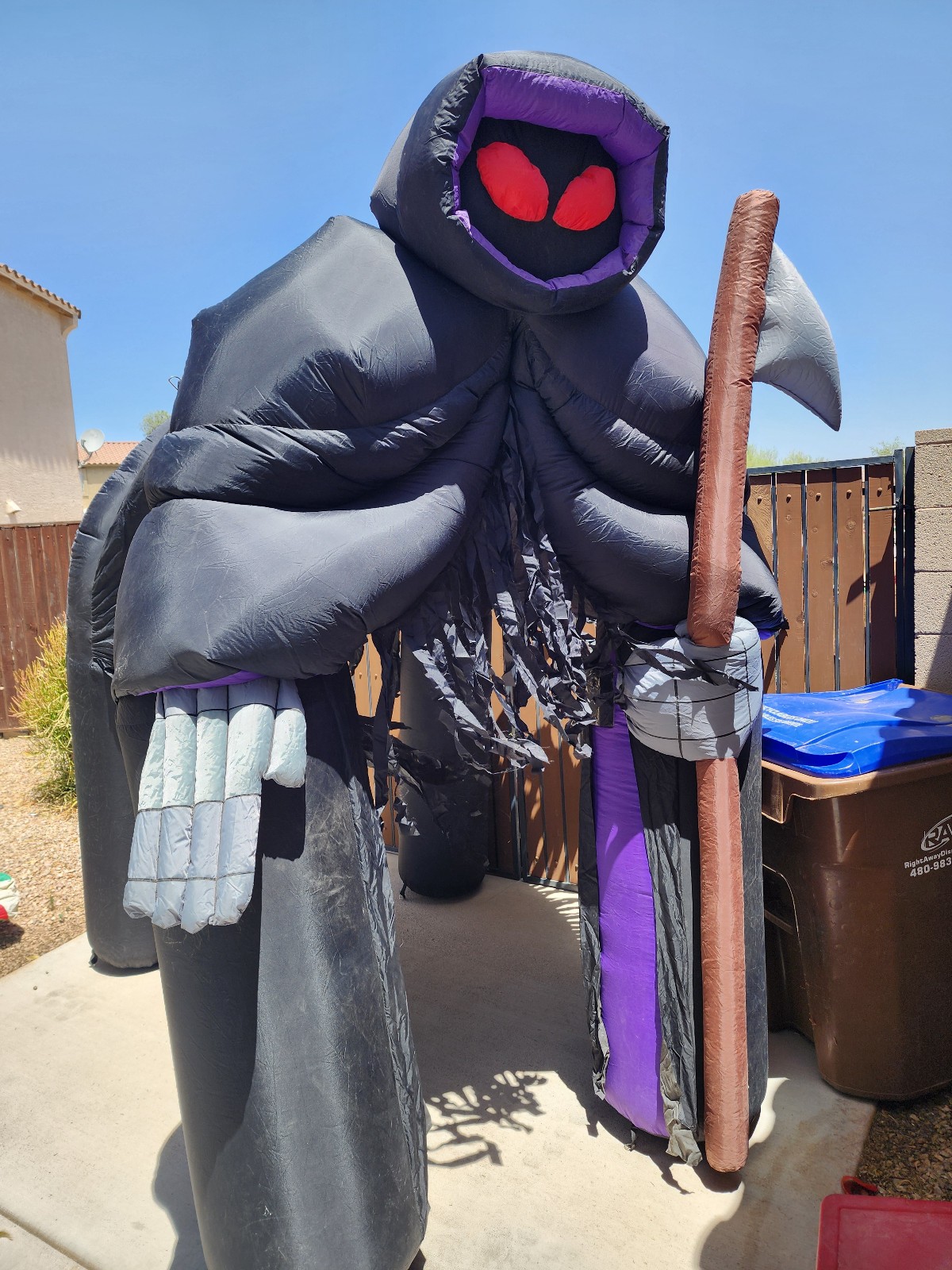 Airblown inflatable Blow up Halloween Grim reaper tunnel