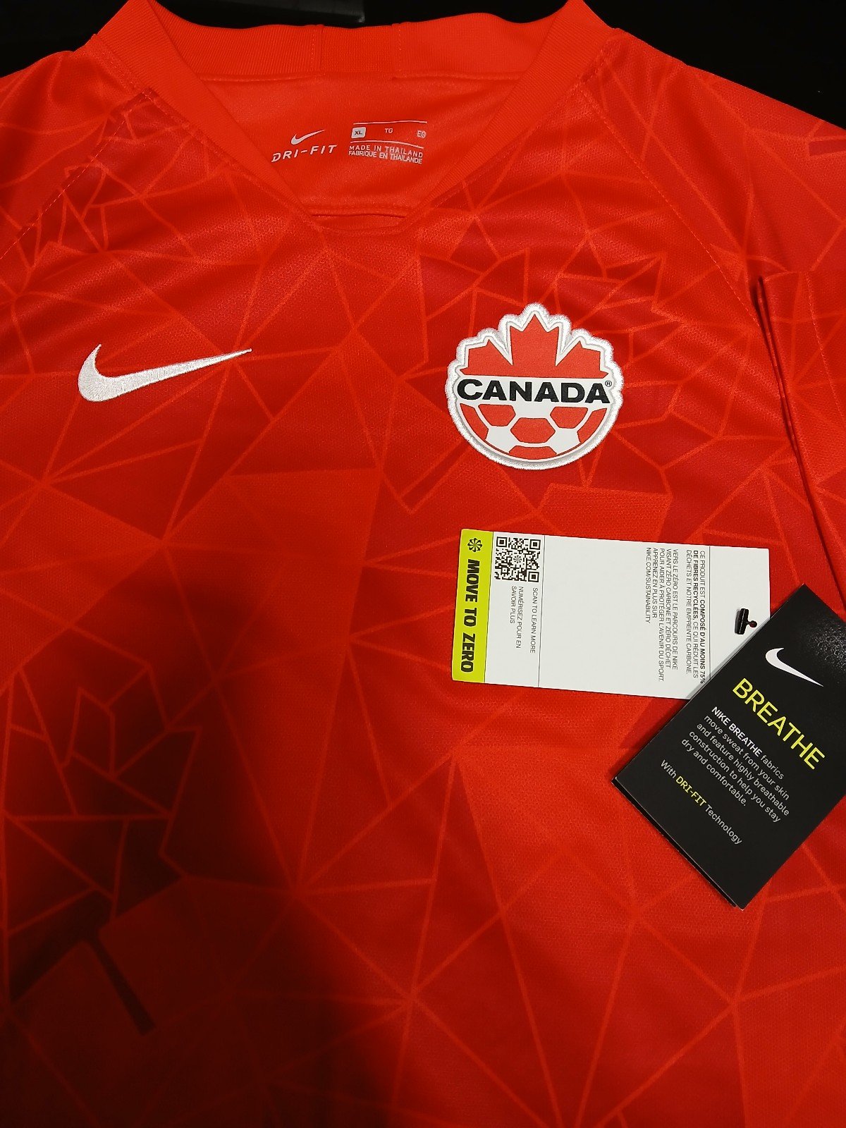 Nike Canada Soccer Jersey #10 - detail