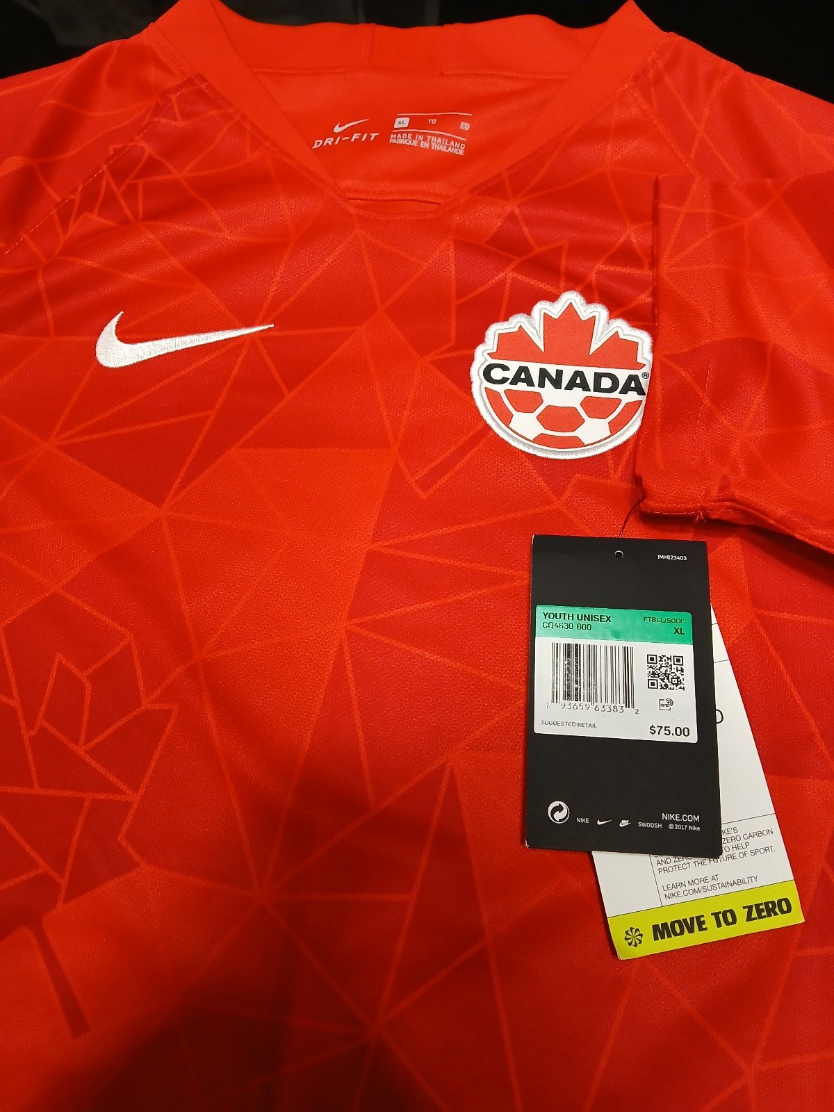 Nike Canada Soccer Jersey #10 - detail
