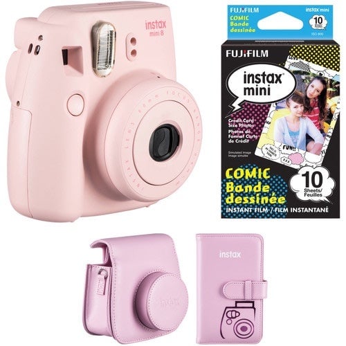 FUJIFILM Pink instax mini 8 Bundle