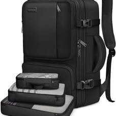 5L Travel Backpack with 3 Packing Cubes for Men Women, Water Resistant