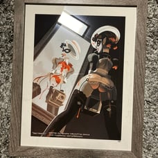 Glen Brogan Only Fangs Vampire 11x14 Framed Print 9/255 Sexy Pinup Art Only Fans