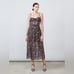 Allen Schwartz Eden floral mesh bustier boning midi dress 10