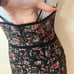 Allen Schwartz Eden floral mesh bustier boning midi dress 10