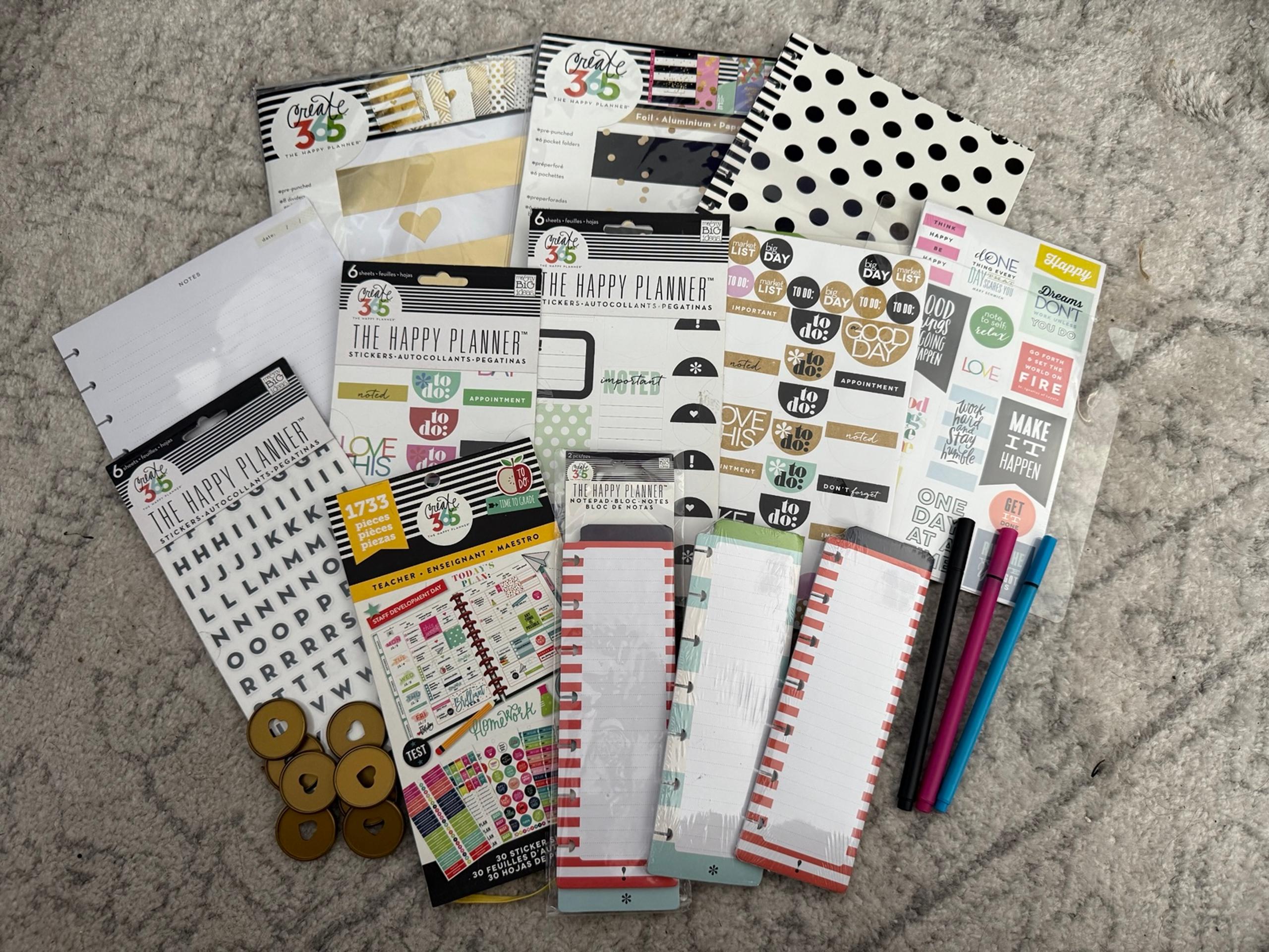 The Happy Planner Bundle - stickers, inserts, and more…