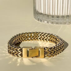 Waterproof double gold plated bracelet