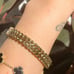 Waterproof double gold plated bracelet
