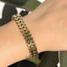 Waterproof double gold plated bracelet