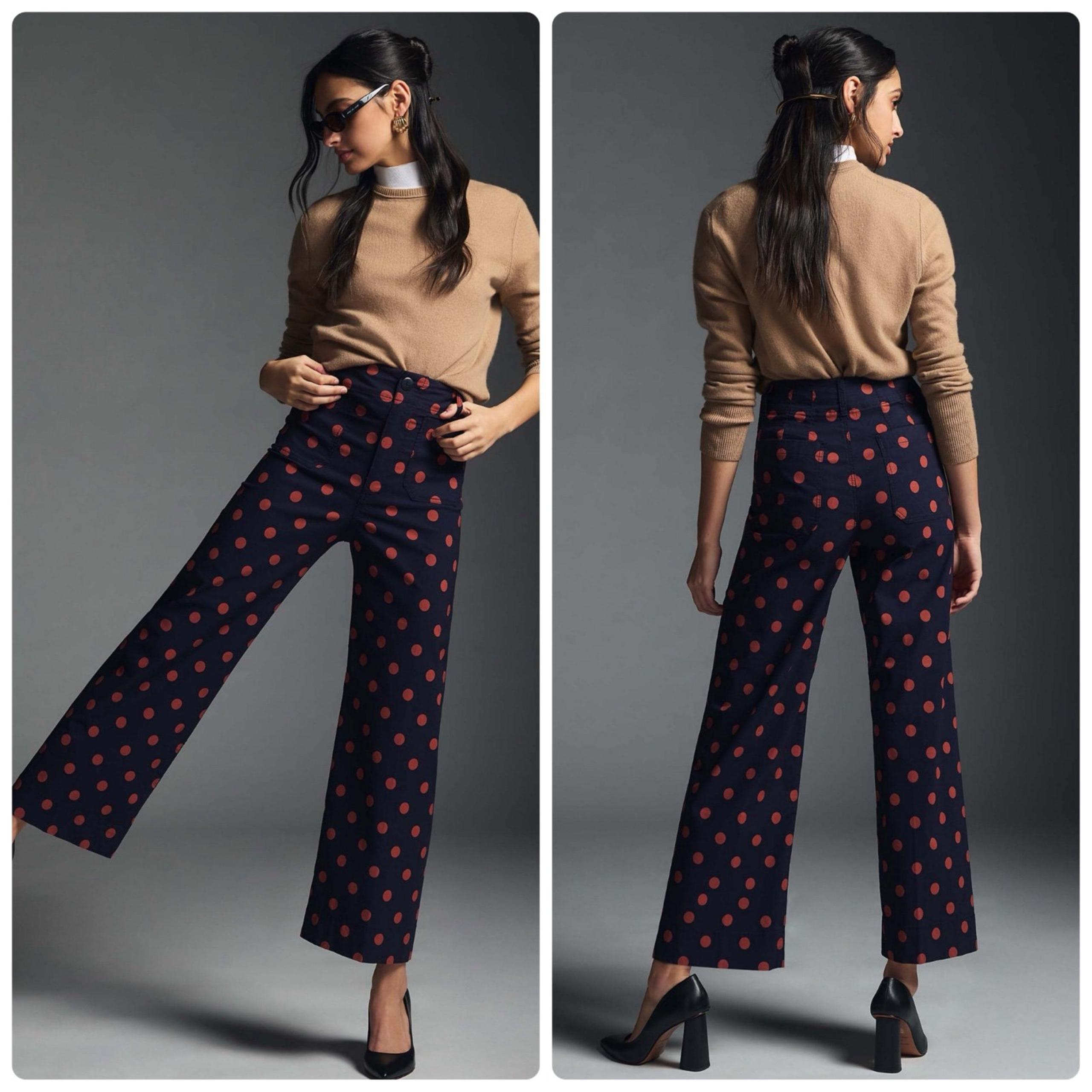 Anthropologie polka dot pants