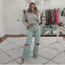 Zara high rise wide leg distressed jeans size 4
