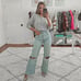 Zara high rise wide leg distressed jeans size 4
