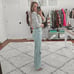Zara high rise wide leg distressed jeans size 4